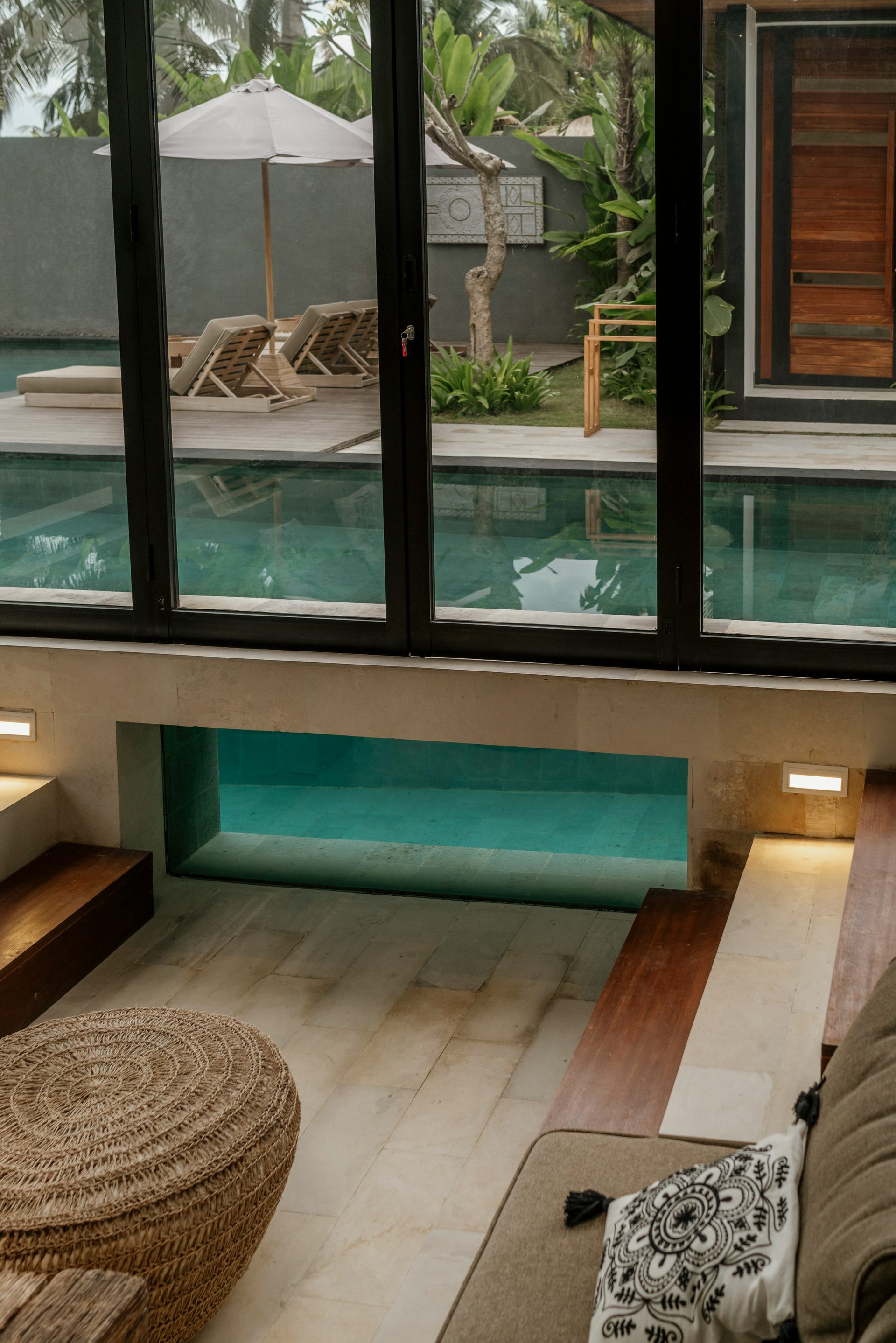 Interior view to pool